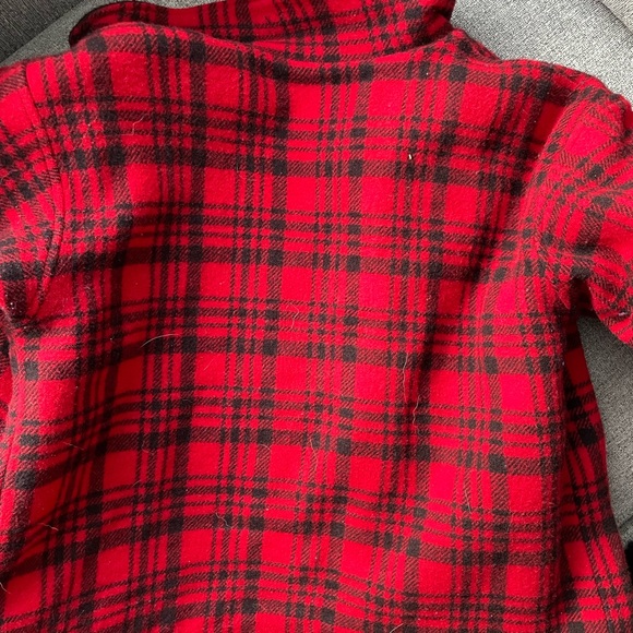 Vintage Wool plaid coat with teddy lining shirt coat Shacket - Picture 3 of 8